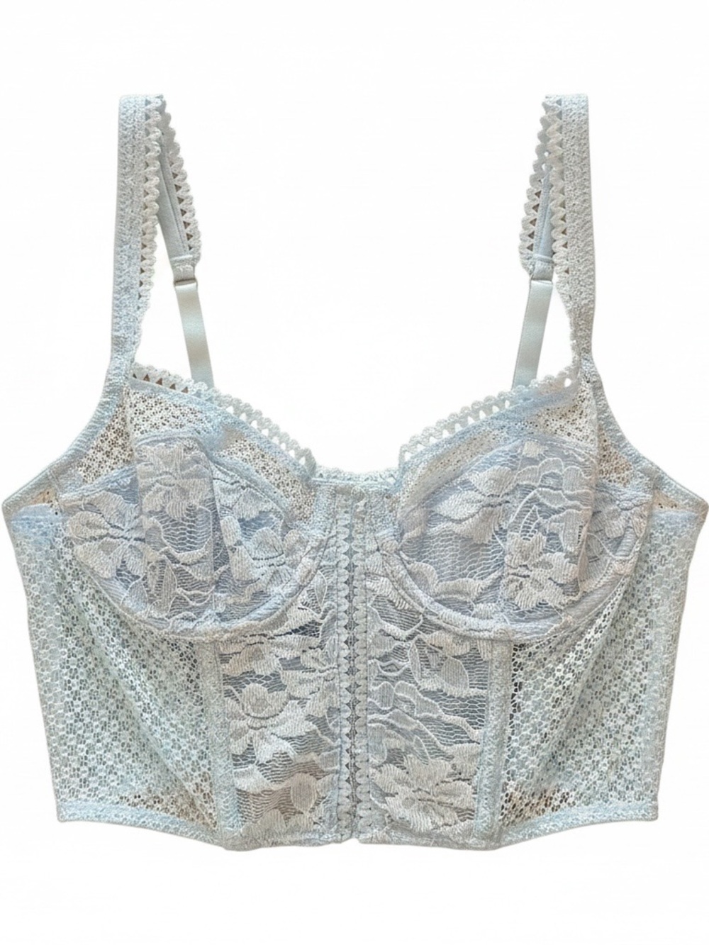 Urban Outfitters Corset Top in Soft Blue Small